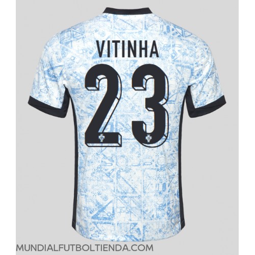 Camiseta Portugal Vitinha #23 Segunda Equipación Replica Eurocopa 2024 mangas cortas